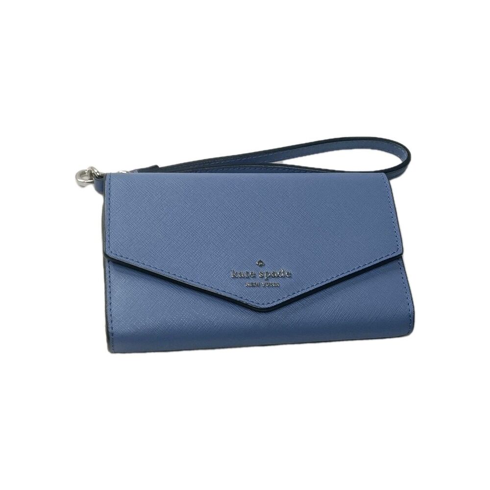 Kate Spade New York Laurel Way Leather Wristlet Dark Blue